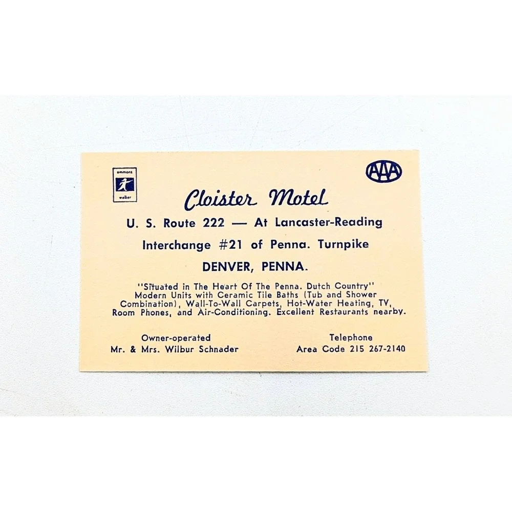 Cloister Motel vintage stationery